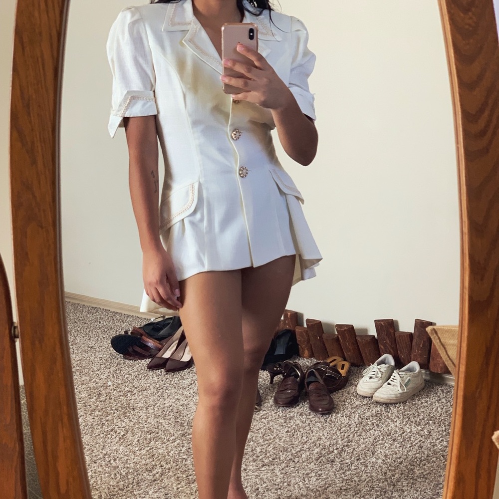 Vintage champagne blouse/dress.